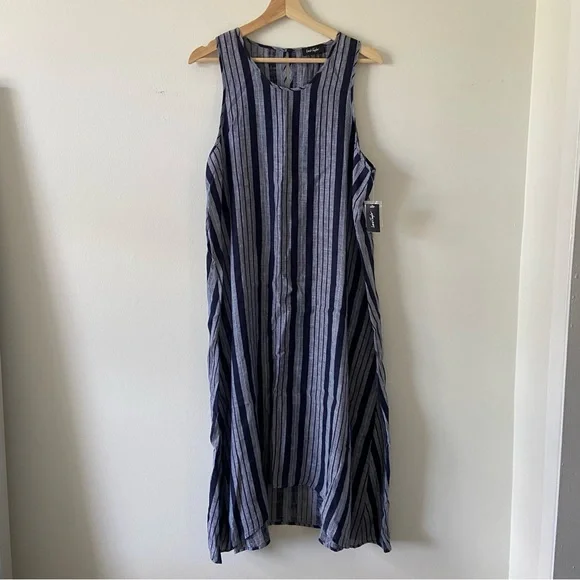 Lord & Taylor | Dresses | Lord Taylor Striped Linen Dress | Poshmark